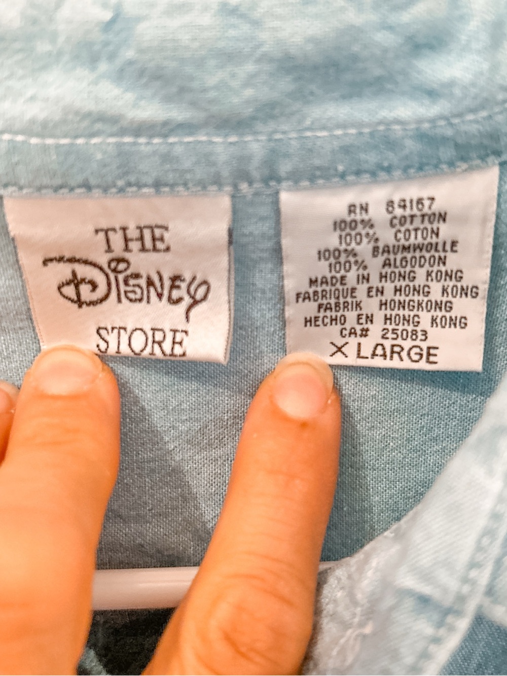 Vintage Disney Denim 100% Cotton Button Down Shirt XLarge Winnie The Pooh Womens - Picture 5 of 14